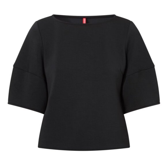 Spanx AirEssentials Puff Sleeve Desk to Dinner Elbow Sleeve Top Very Black L - Picture 9 of 13